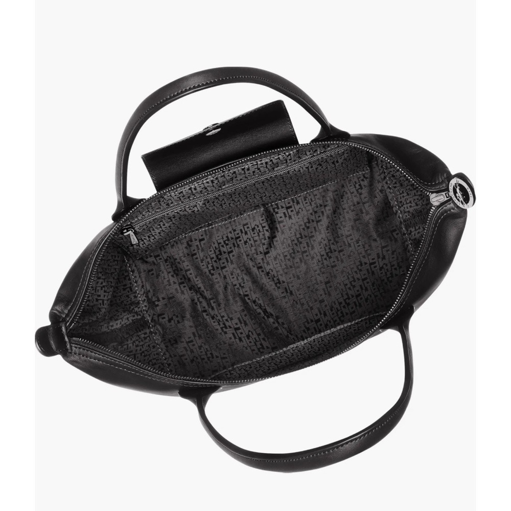 Longchamp Medium Black Le Pliage Xtra Leather Shoulder Tote - Picture 5 of 7